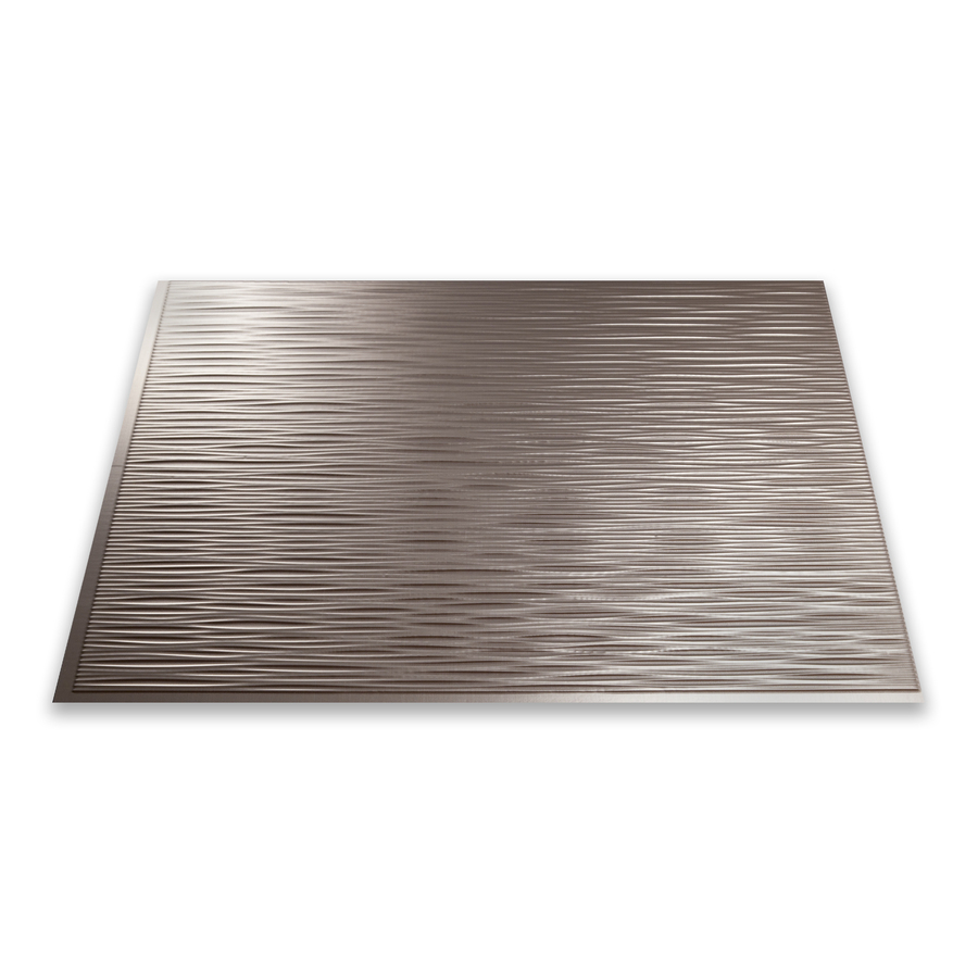 Fasade 24 1/2 in Brushed Nickel Thermoplastic Multipurpose Backsplash