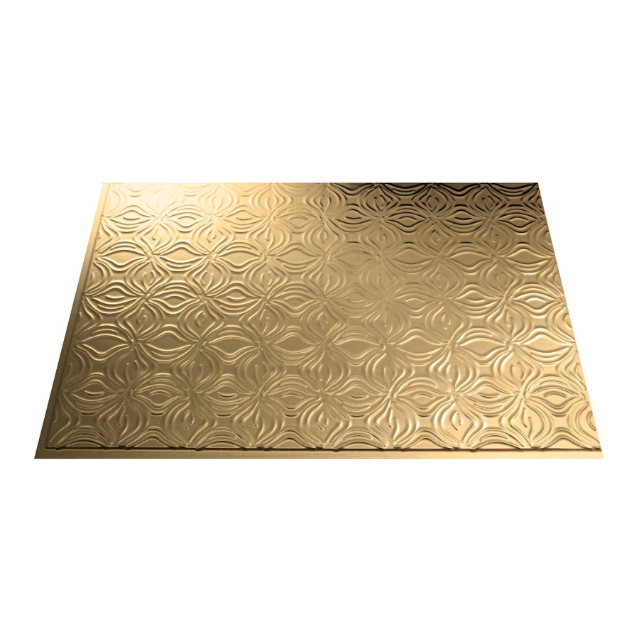 Fasade 24 1/2 in Brass Thermoplastic Multipurpose (Kitchen, Bath or Bar) Backsplash