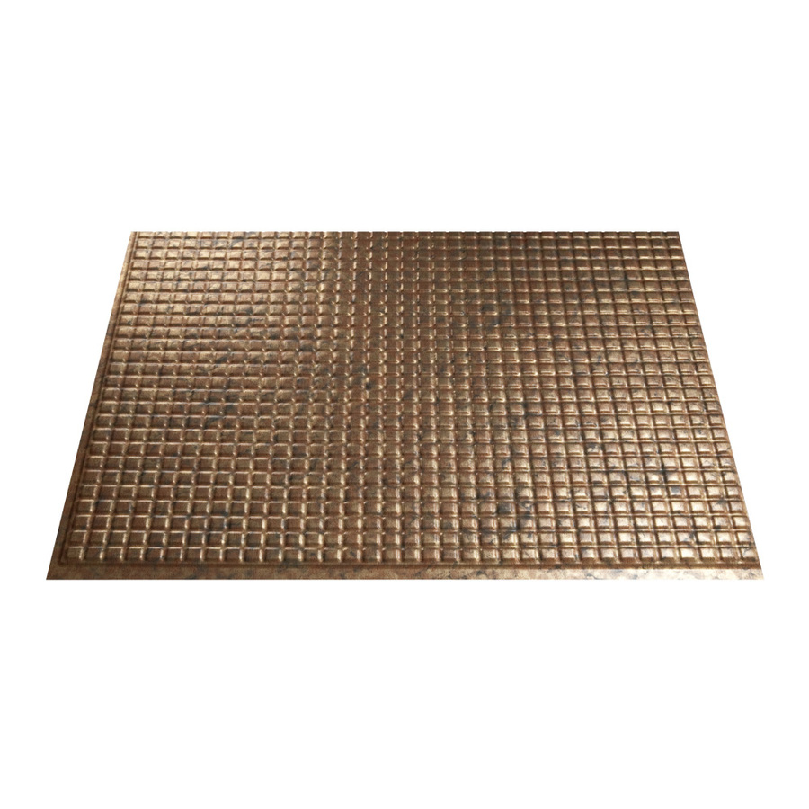 Fasade 18.5 in x 24.5 in Cracked Copper Thermoplastic Multipurpose Backsplash