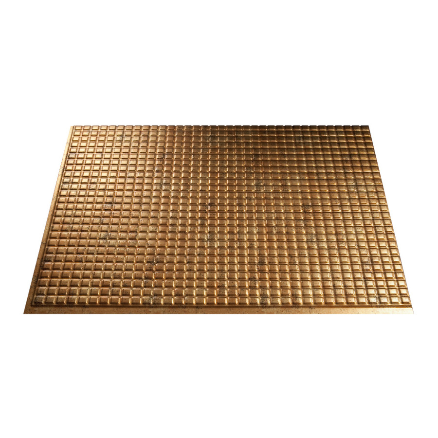 Fasade 18.5 in x 24.5 in Muted Gold Thermoplastic Multipurpose Backsplash