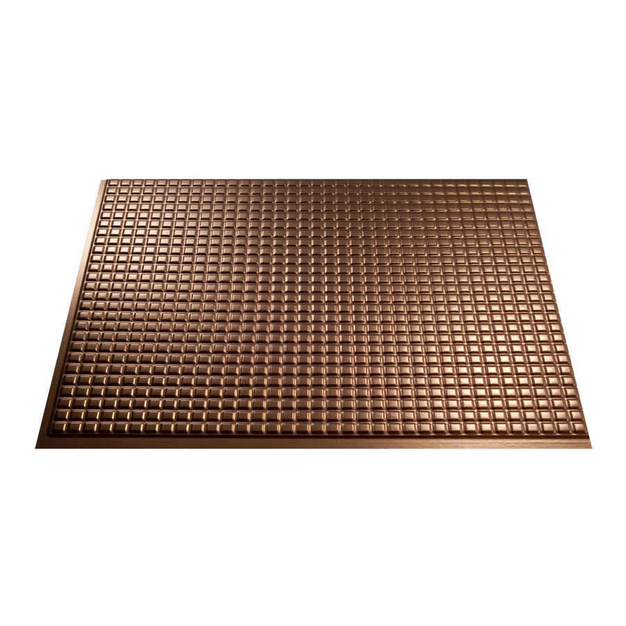 Fasade 18.5 in x 24.5 in Oil Rubbed Bronze Thermoplastic Multipurpose Backsplash