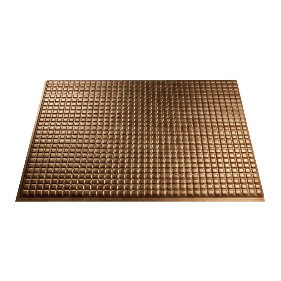 Fasade 18.5 in x 24.5 in Antique Bronze Thermoplastic Multipurpose Backsplash