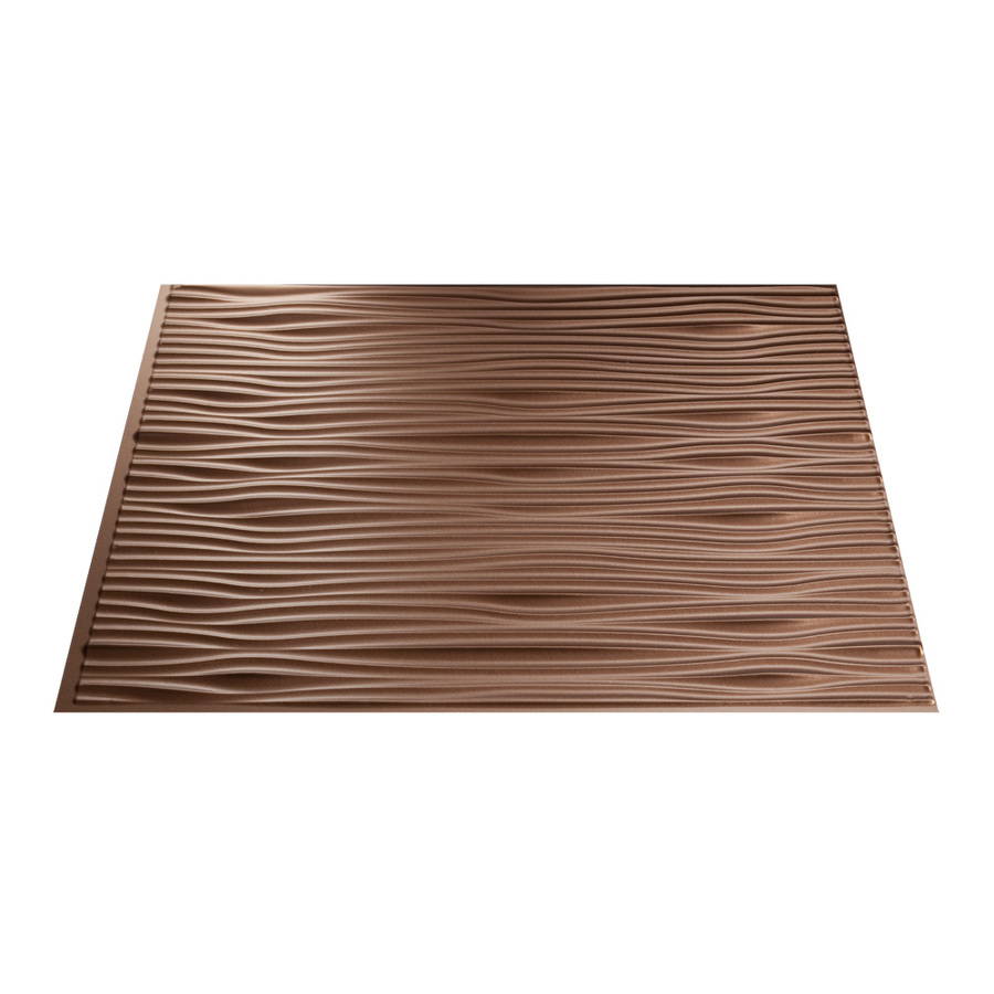 Fasade 18.5 in x 24.5 in Argent Copper Thermoplastic Multipurpose Backsplash