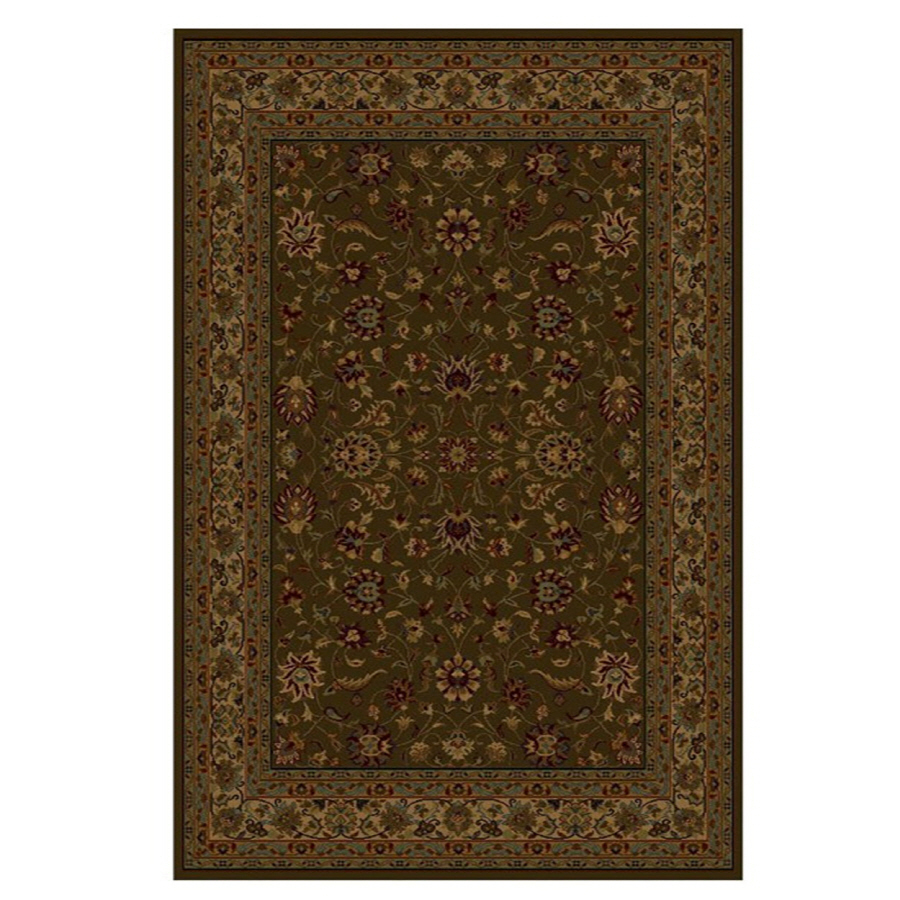 Shaw Living Palace Kashan 3 ft 10 in x 4 ft 6 in Rectangular Brown Transitional Area Rug