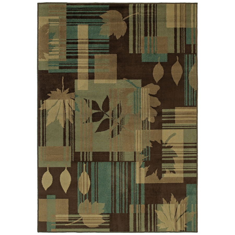 Shaw Living Linville 7 ft 9 in x 10 ft 10 in Rectangular Brown Transitional Area Rug
