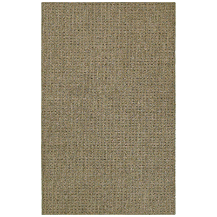 Shaw Living Rattan 5 ft x 8 ft Rectangular Multicolor Solid Area Rug