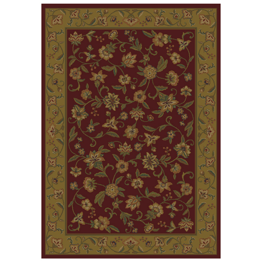 Shaw Living Alice 7 ft 10 in x 10 ft 10 in Rectangular Red Floral Area Rug