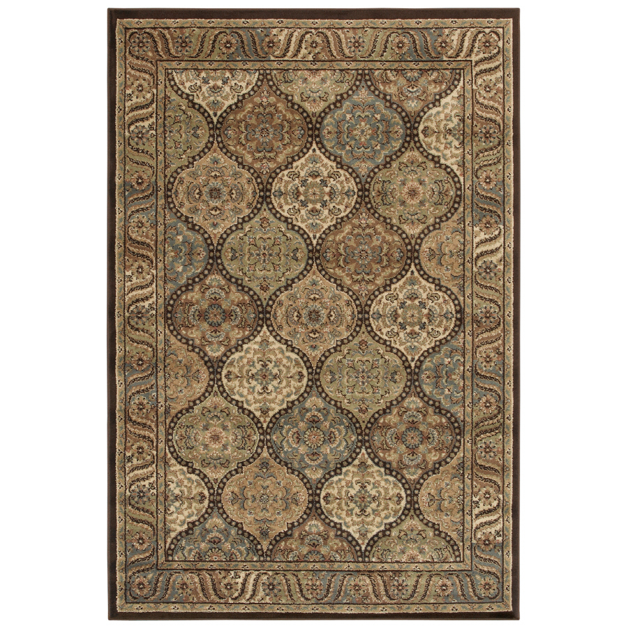 Shaw Living Aragon 5 ft 3 in x 7 ft 10 in Rectangular Multicolor Border Area Rug