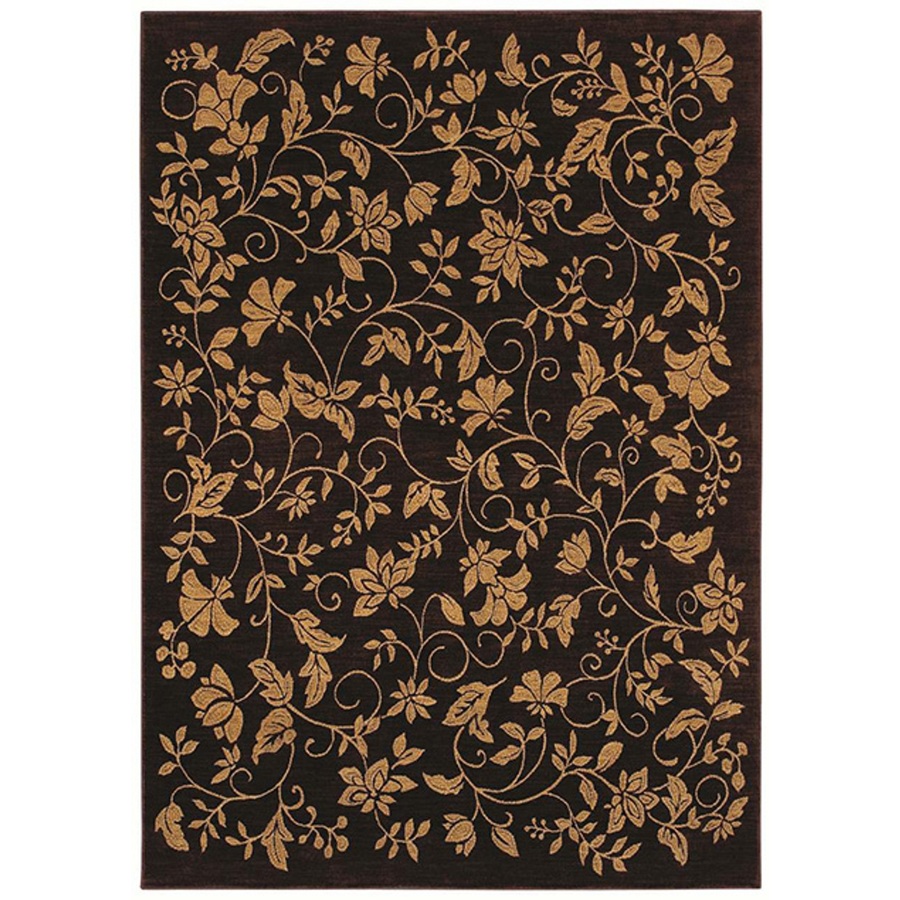 Bob Timberlake 9 ft 6 in x 12 ft 10 in Rectangular Black Floral Area Rug