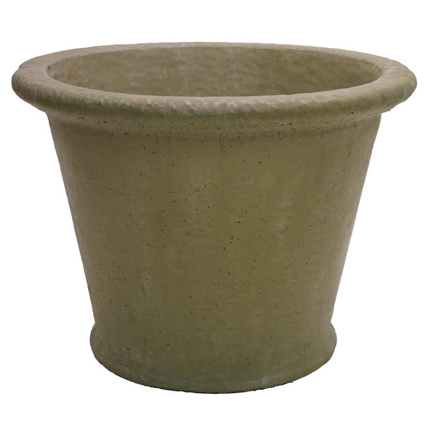 20 in H x 27 in W x 27 in D Desert Sand Concrete Outdoor Pot