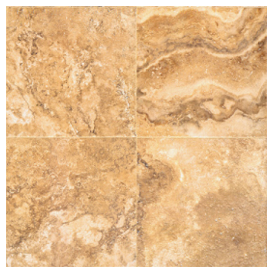 Interceramic 10 Pack Travertino Royal Gold Ceramic Floor Tile (Common 16 in x 16 in; Actual 15.74 in x 15.74 in)