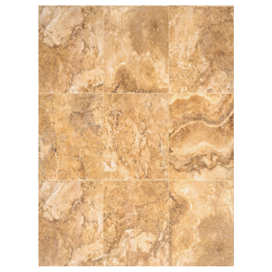 Interceramic 6 Pack Travertino Royal Gold Ceramic Floor Tile (Common 16 in x 24 in; Actual 15.74 in x 23.6 in)