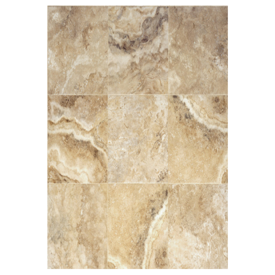 Interceramic 6 Pack Travertino Royal Walnut Ceramic Floor Tile (Common 16 in x 24 in; Actual 15.74 in x 23.6 in)