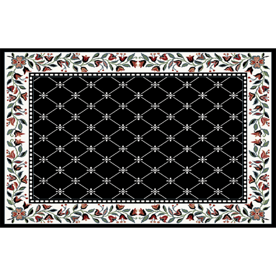 Home Dynamix 5 ft 2 in x 7 ft 4 in Black London Area Rug