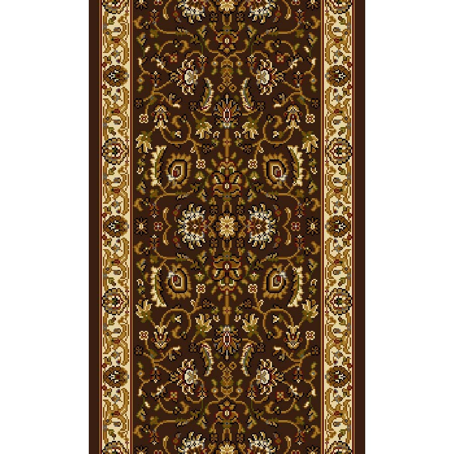 Home Dynamix Brussels 2 ft 3 in W x 40 ft L Brown Runner