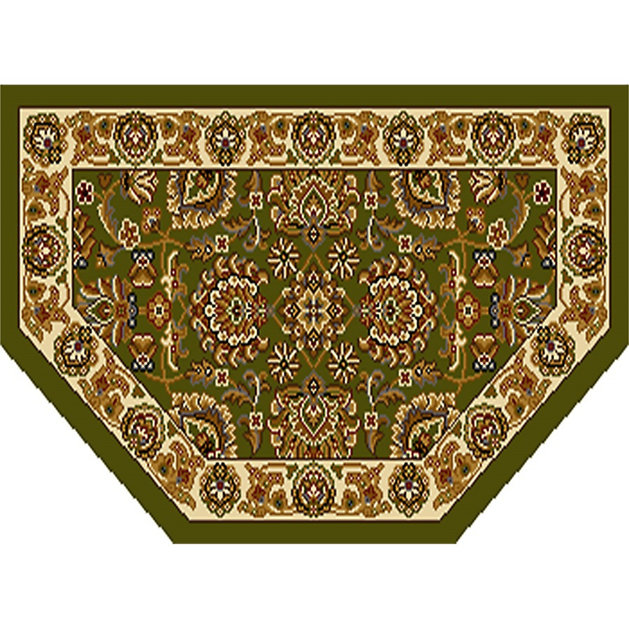 Home Dynamix Brussels Green and Ivory Hexagonal Indoor Woven Throw Rug (Common 2 x 3; Actual 23.6 in W x 39.3 in L)