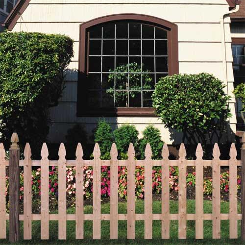 Wood Fencing 42 x 96 Cedar Spaced Picket Fence