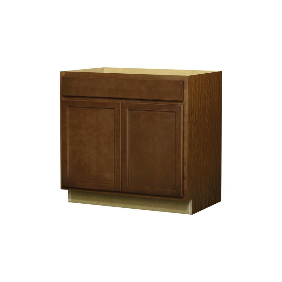 Kitchen Classics 35 in H x 36 in W x 24 in D Napa Saddle Door and Drawer Base Cabinet