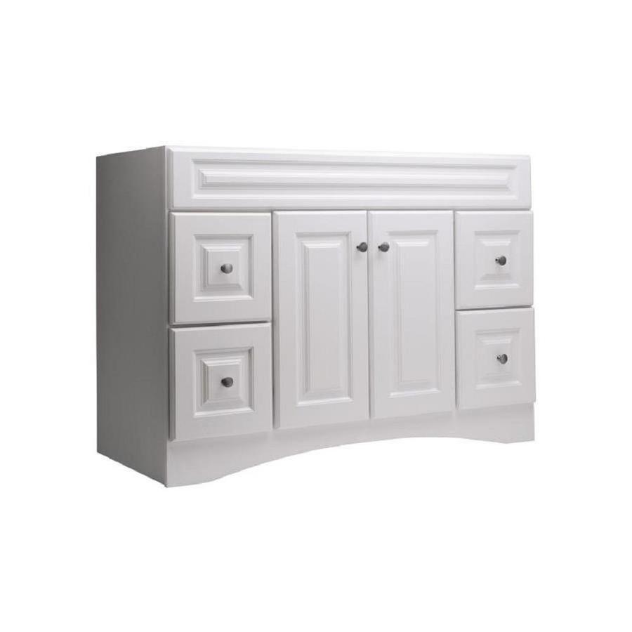 Style Selections Northrup White Traditional Bathroom Vanity (Common 48 in x 21 in; Actual 48 in x 21 in)