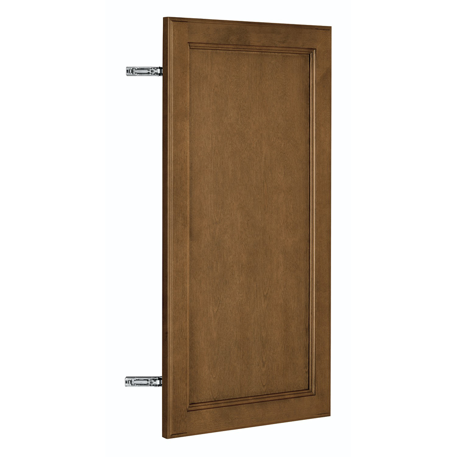 Nimble by Diamond Mocha Swirl 16 in W x 29.906 in H x 0.75 in D Mocha Birch Corner Wall Cabinet