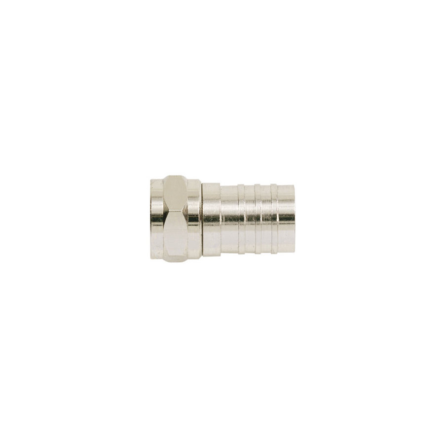 IDEAL 50 Pack Brass Crimp F Connectors