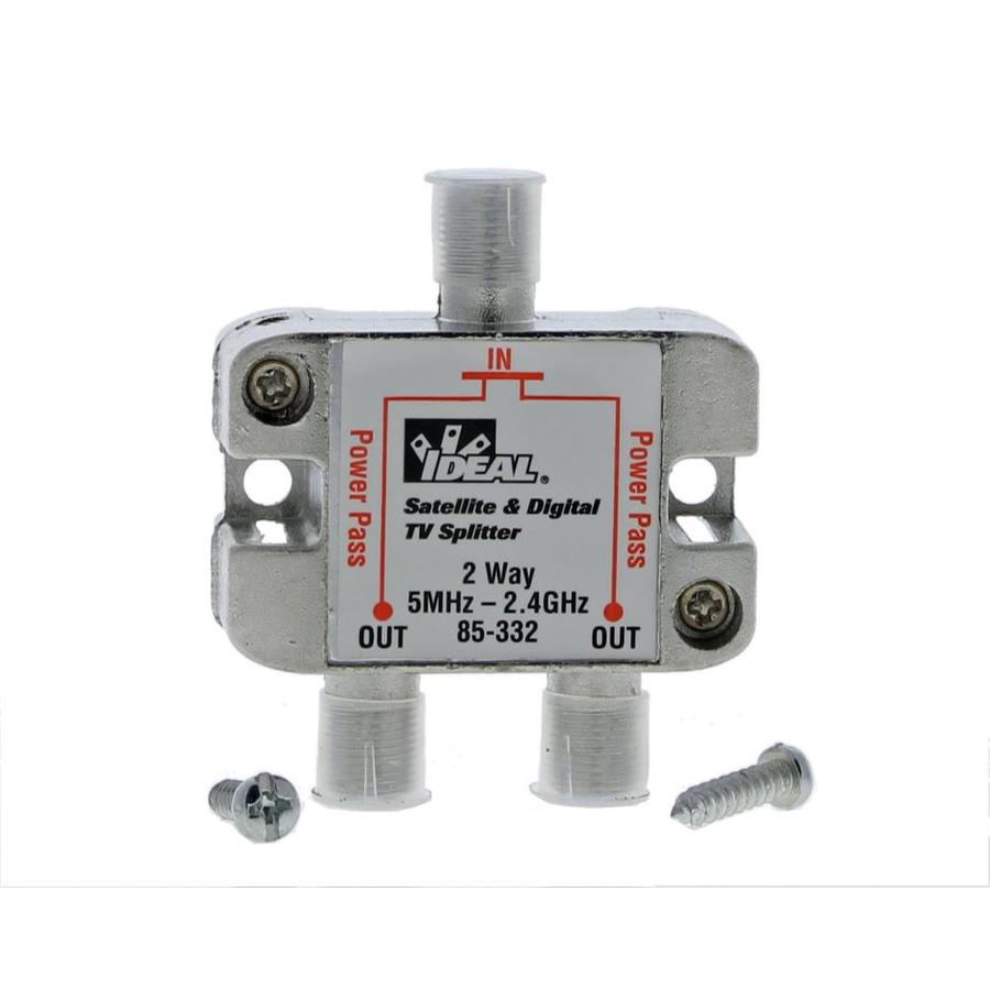 IDEAL Zinc 2 Way Coax Video Cable Splitter