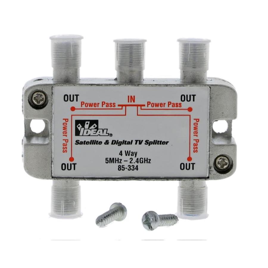 IDEAL Zinc 4 Way Coax Video Cable Splitter