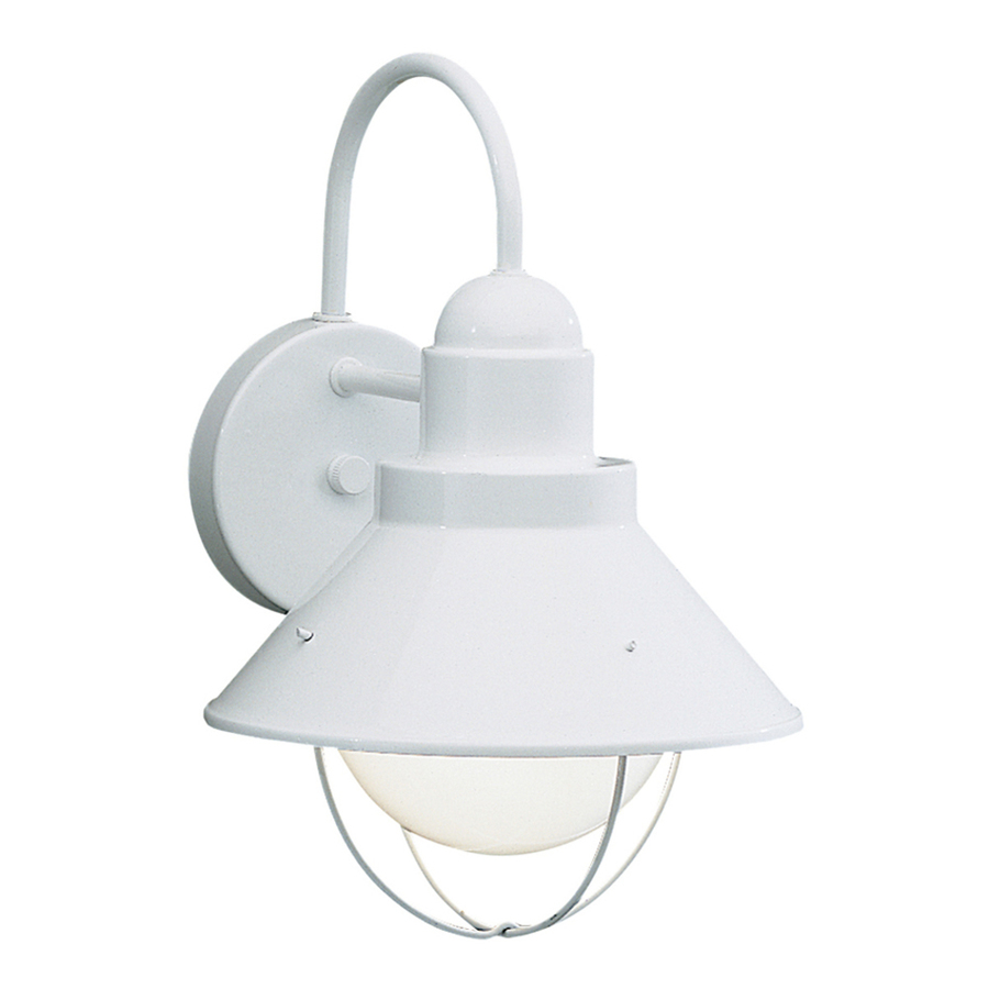 Kichler Seaside 12-in H White Dark Sky Medium Base (E-26) Outdoor Wall Light Stainless Steel | 9022WH