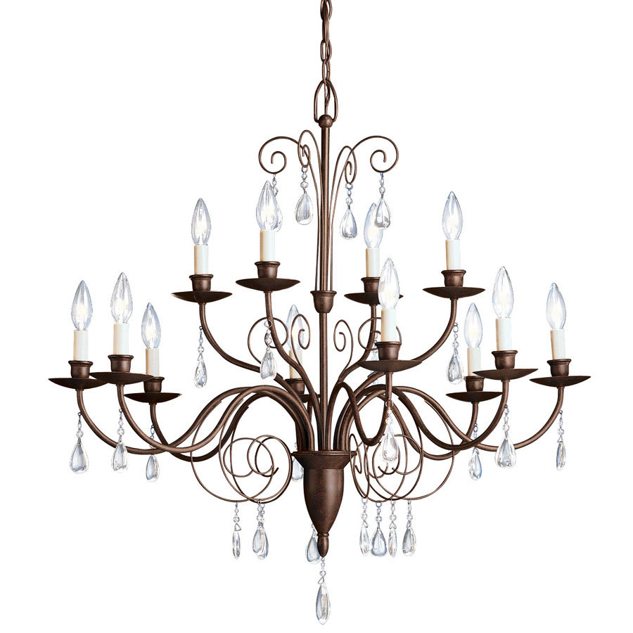 Portfolio 12 Light Tannery Bronze Chandelier