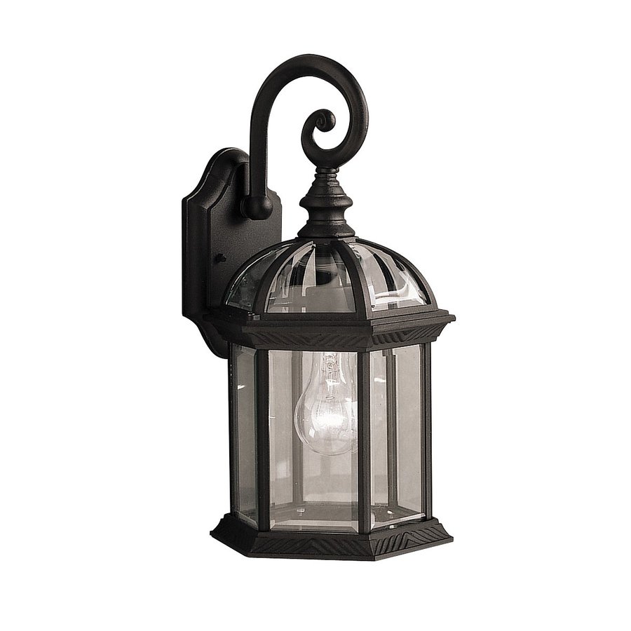 Kichler Barrie 15.5-in H Black Medium Base (E-26) Outdoor Wall Light | 9735BK
