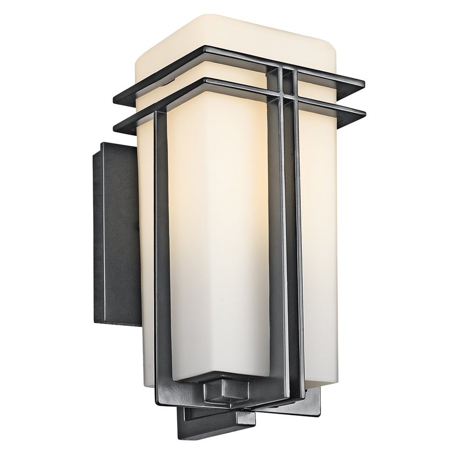Kichler Tremillo 11.75-in H Black Medium Base (E-26) Outdoor Wall Light | 49200BK