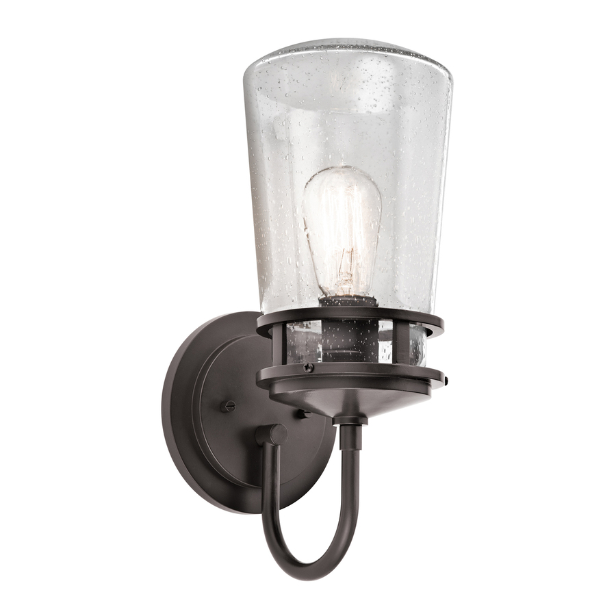 Kichler Lyndon 15-in H Architectural Bronze Medium Base (E-26) Outdoor Wall Light | 49445AZ