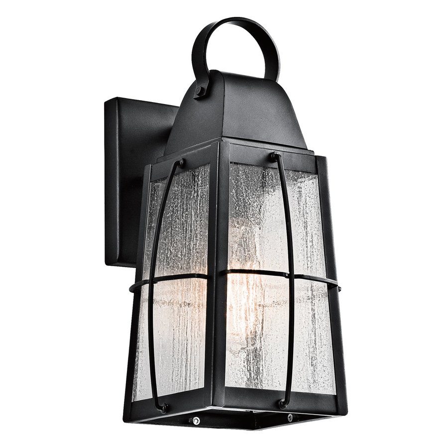 Kichler Tolerand 12-in H Textured Black Medium Base (E-26) Outdoor Wall Light | 49552BKT
