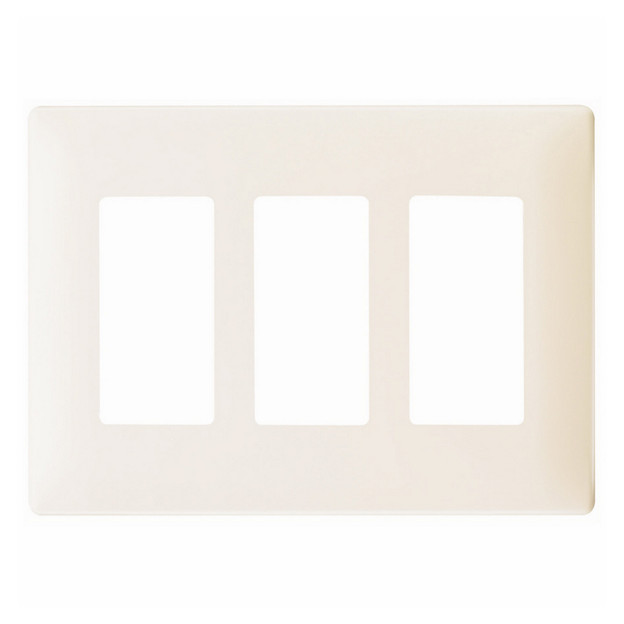 Pass & Seymour/Legrand 3 Gang Light Almond Decorator Rocker Thermoplastic Wall Plate