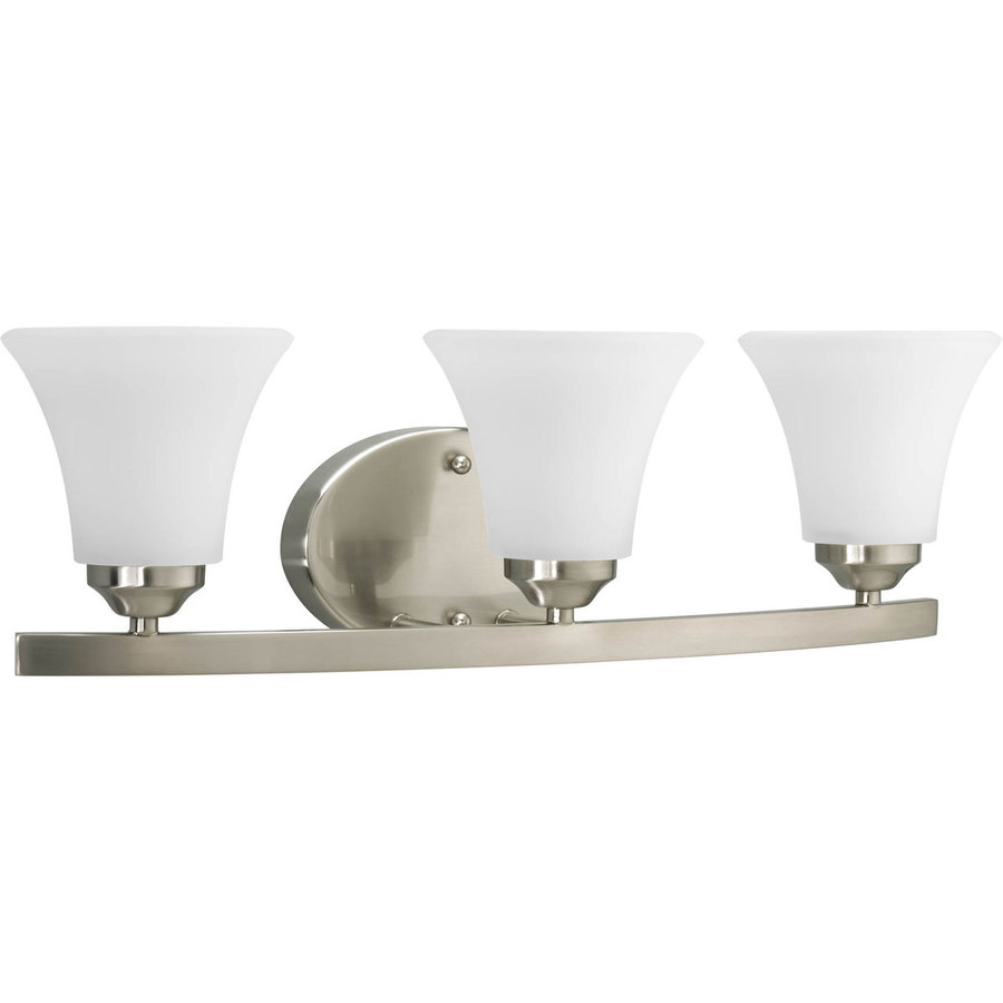 Progress Lighting 3 Light Adorn Brushed Nickel Bathroom Vanity Light