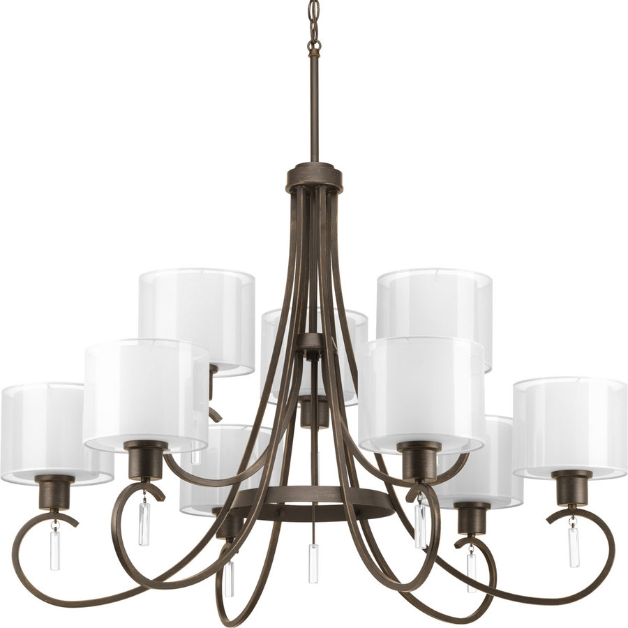 Progress Lighting Torino 9 Light Forged Bronze Chandelier Progress Lighting Torino 9 Light Forged Bronze Chandelier