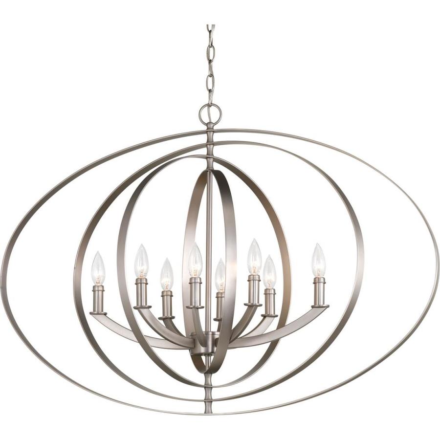 Progress Lighting Equinox 39 in 8 Light Burnished Silver Standard Chandelier