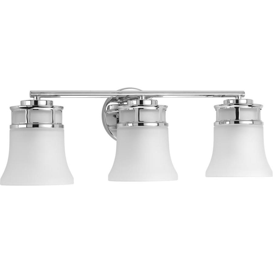 Progress Lighting Cascadia 3-Light Polished Chrome Bathroom Vanity Light