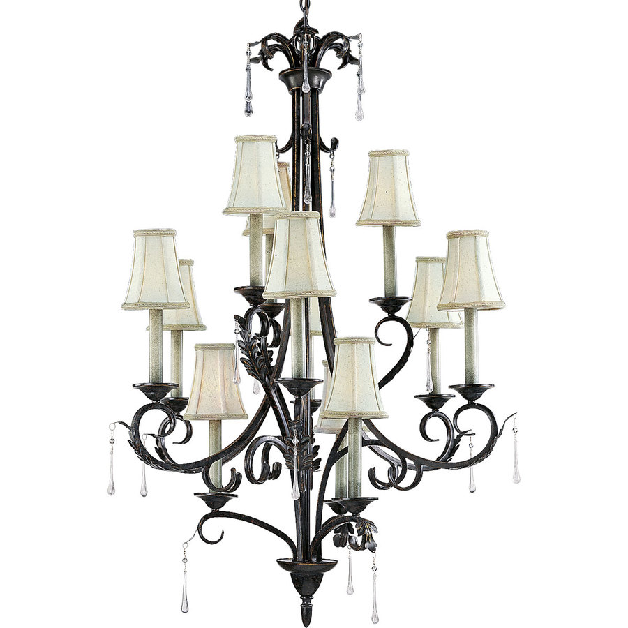 Progress Lighting Veranda 12 Light Espresso Chandelier