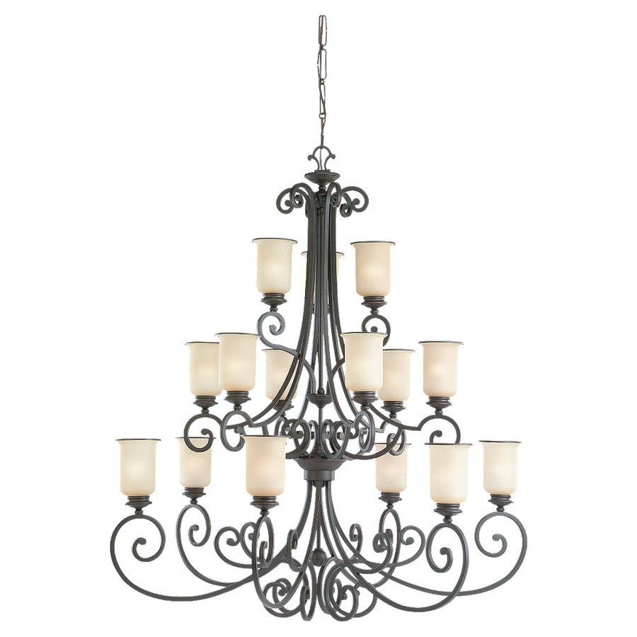 Sea Gull Lighting Acadia 15 Light Misted Bronze Chandelier