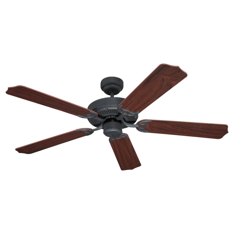 Sea Gull Lighting Quality Max 52 in Weathered Iron Indoor Downrod or Flush Mount Ceiling Fan ENERGY STAR