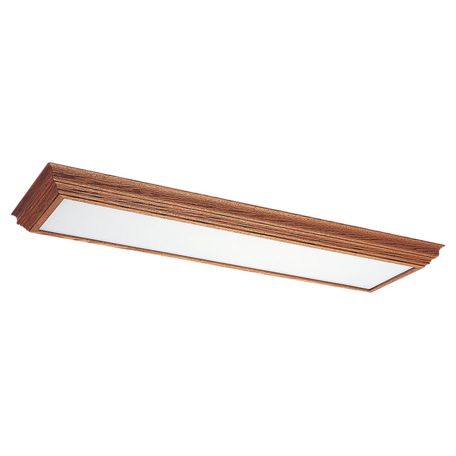 Sea Gull Lighting 15.375 in W Solid Oak Ceiling Flush Mount