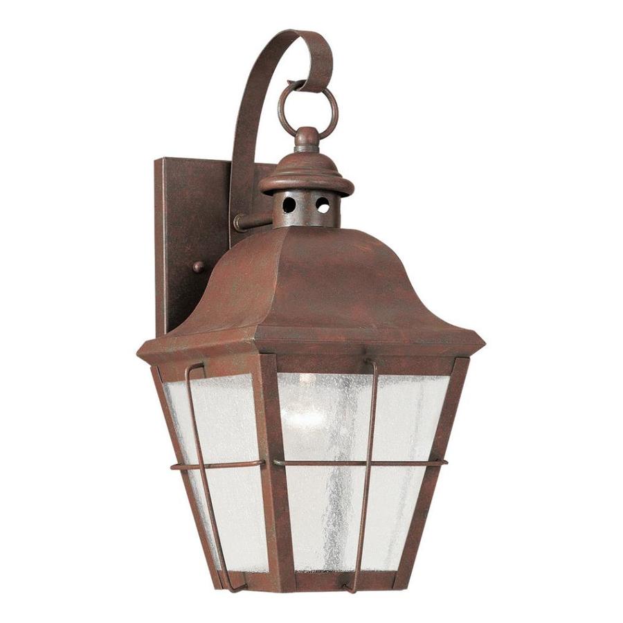 Sea Gull Lighting 14 in H Weathered Copper Outdoor Wall Light