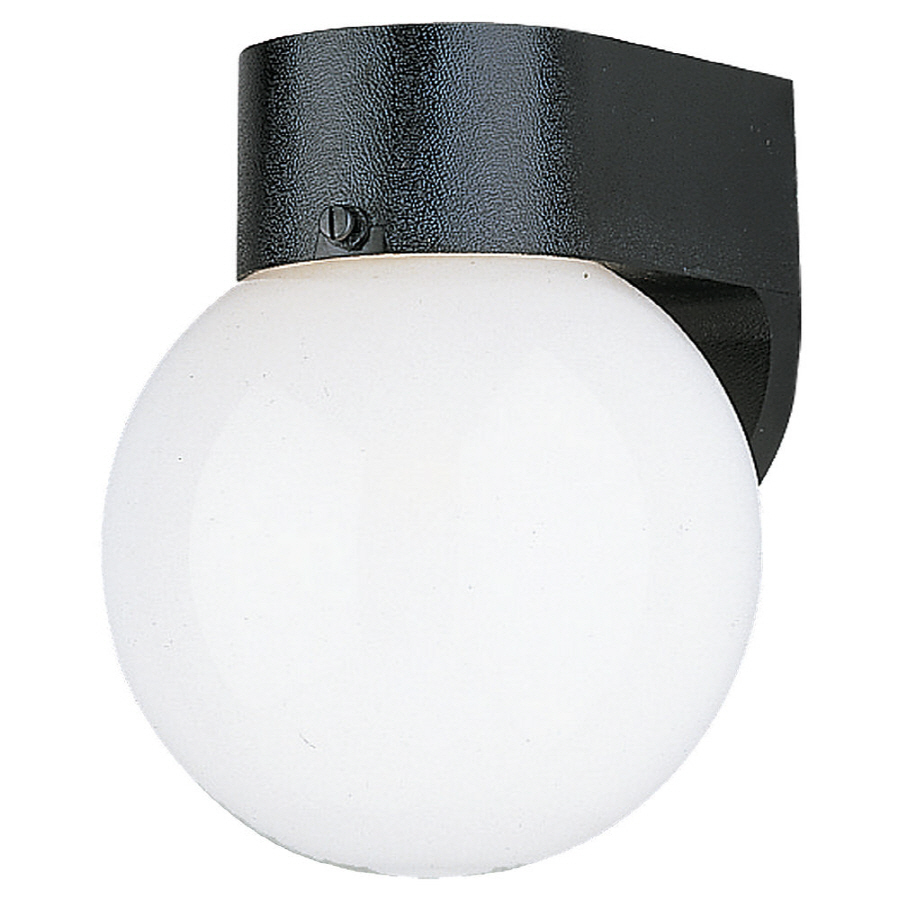 Sea Gull Lighting 7 1/4 in H White Plastic Outdoor Wall Light