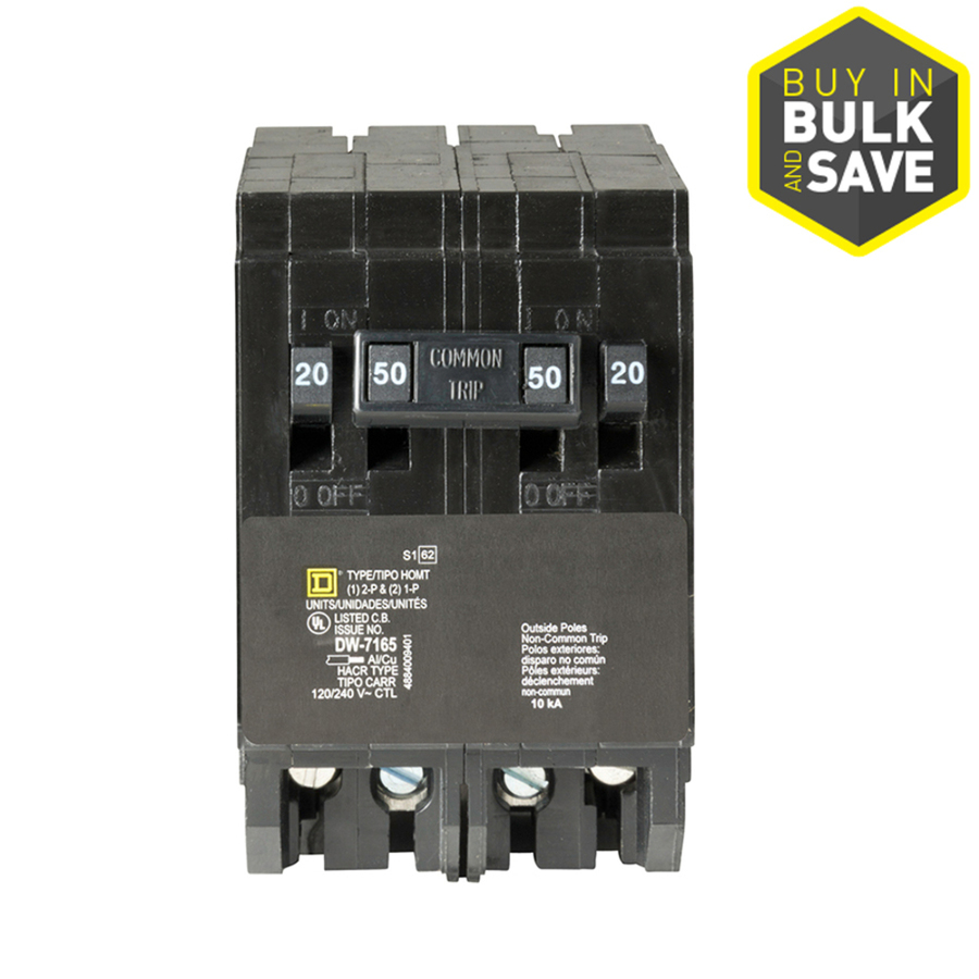 Square D Homeline 50 Amp Quad Circuit Breaker