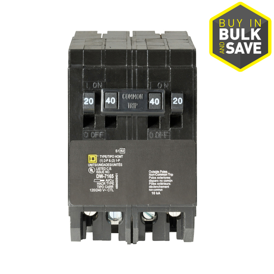 Square D Homeline 40 Amp Quad Circuit Breaker