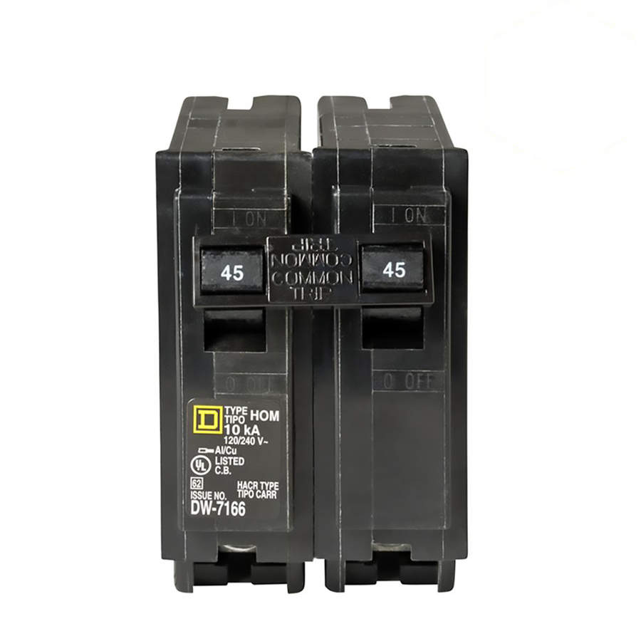 Square D Homeline 45 Amp Double Pole Circuit Breaker