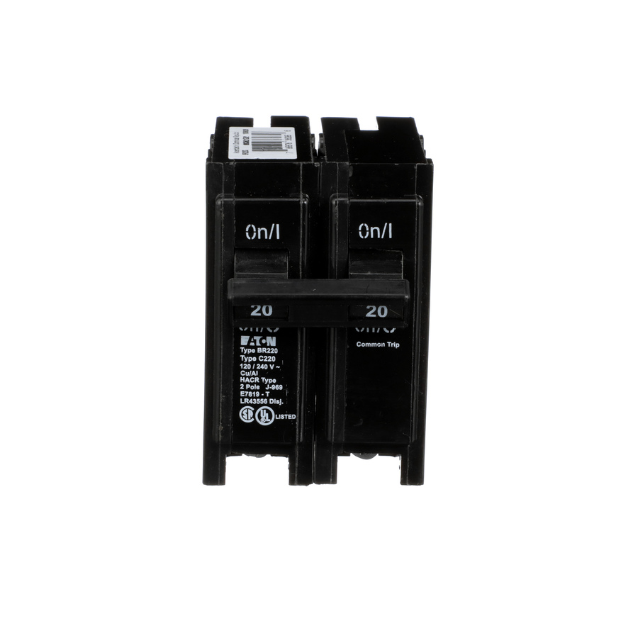 Eaton Type BR 20 Amp Double Pole Circuit Breaker