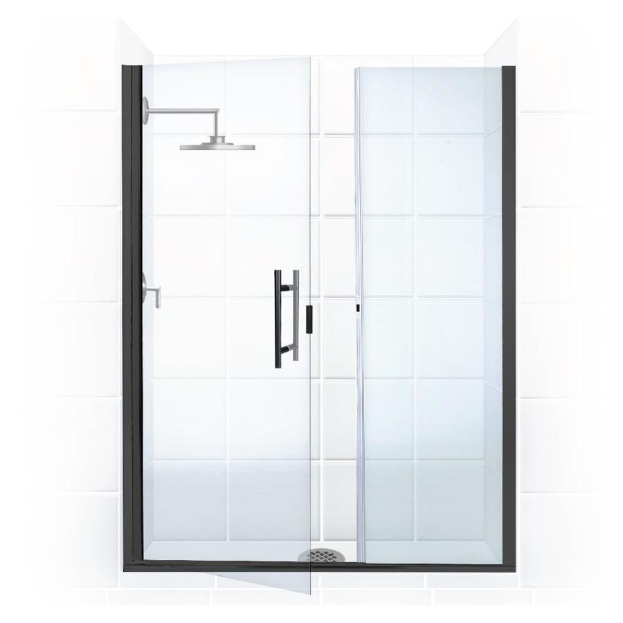 Coastal Shower Doors Illusion 57.75 in to 59 in Oil Rubbed Bronze Frameless Hinged Shower Door