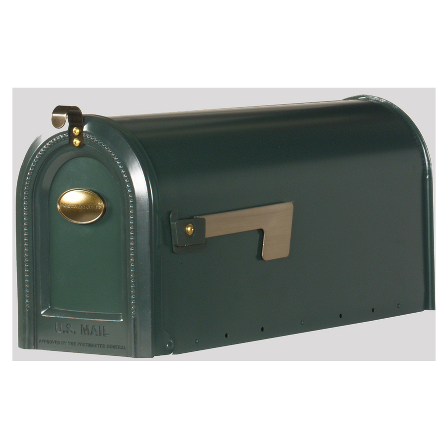 WINDMERE 8 1/4 in x 11 in Metal Hartford Green Post Mailbox